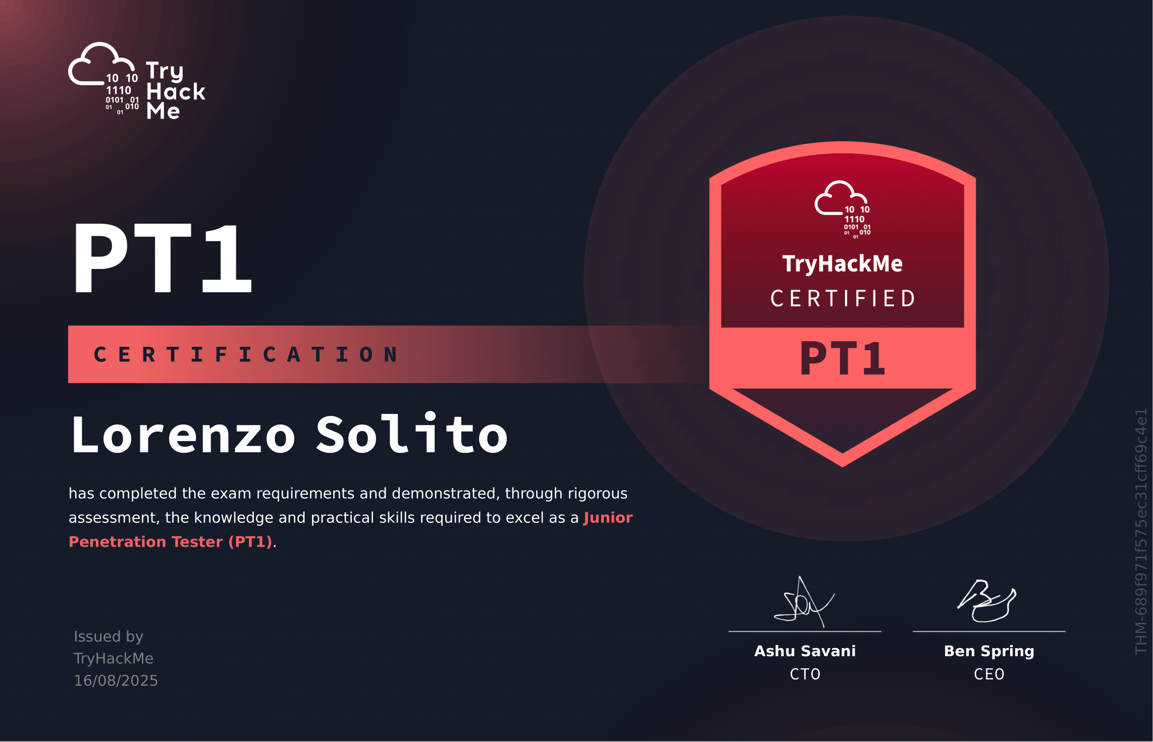 Junior Penetration Tester (PT1)